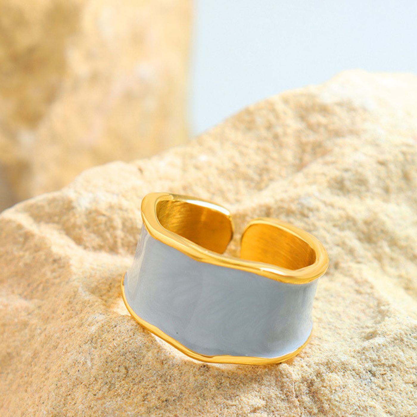 Solid Enamel Open Ring