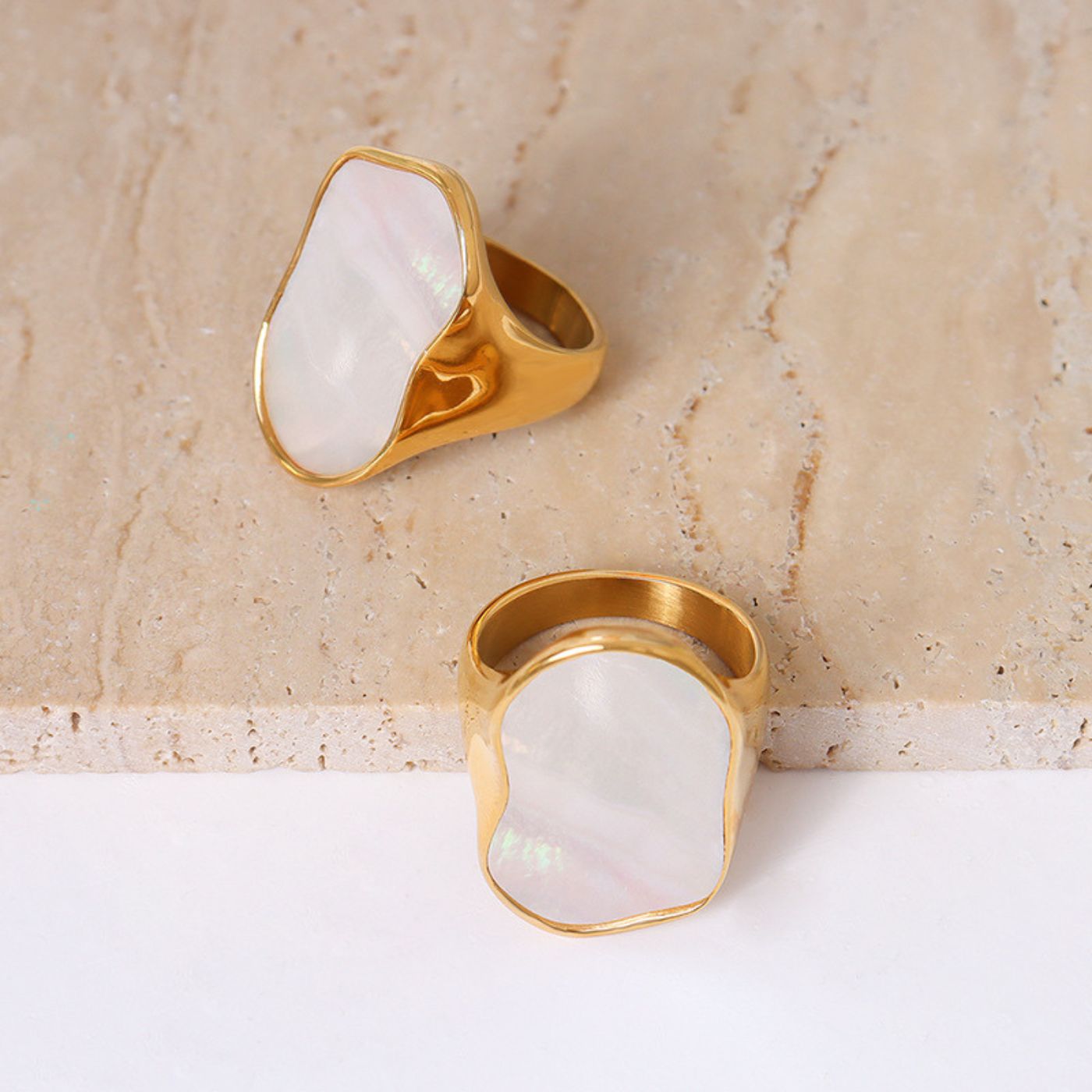 Shimmering Mother-of-Pearl Ring