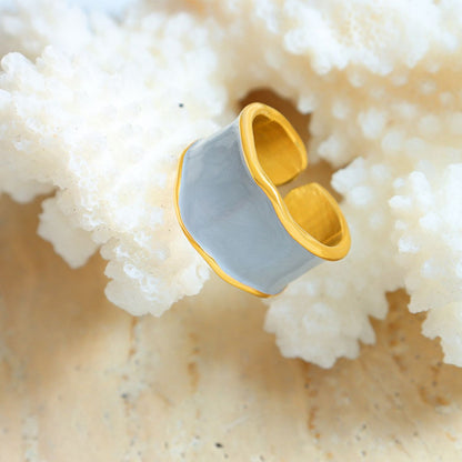 Solid Enamel Open Ring