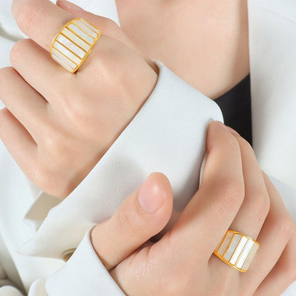 Mother of Pearl Veil Ring