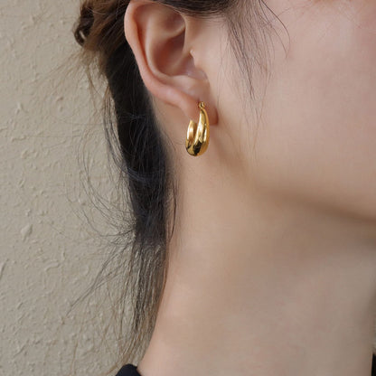 Gold hoop earrings