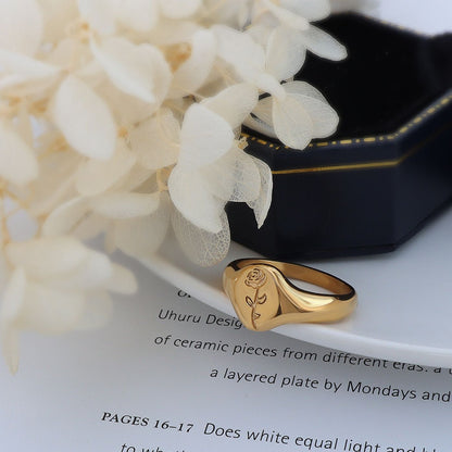 Bague fleur rose