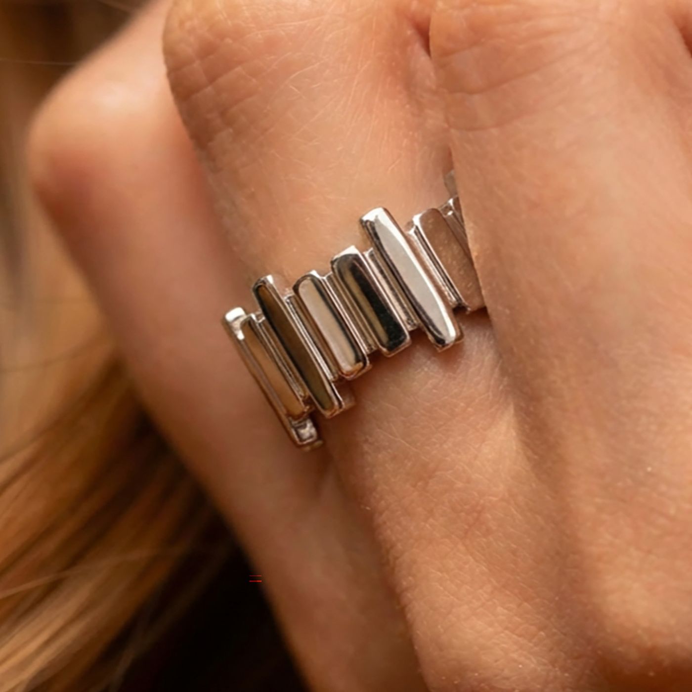 Bague barres minimalistes