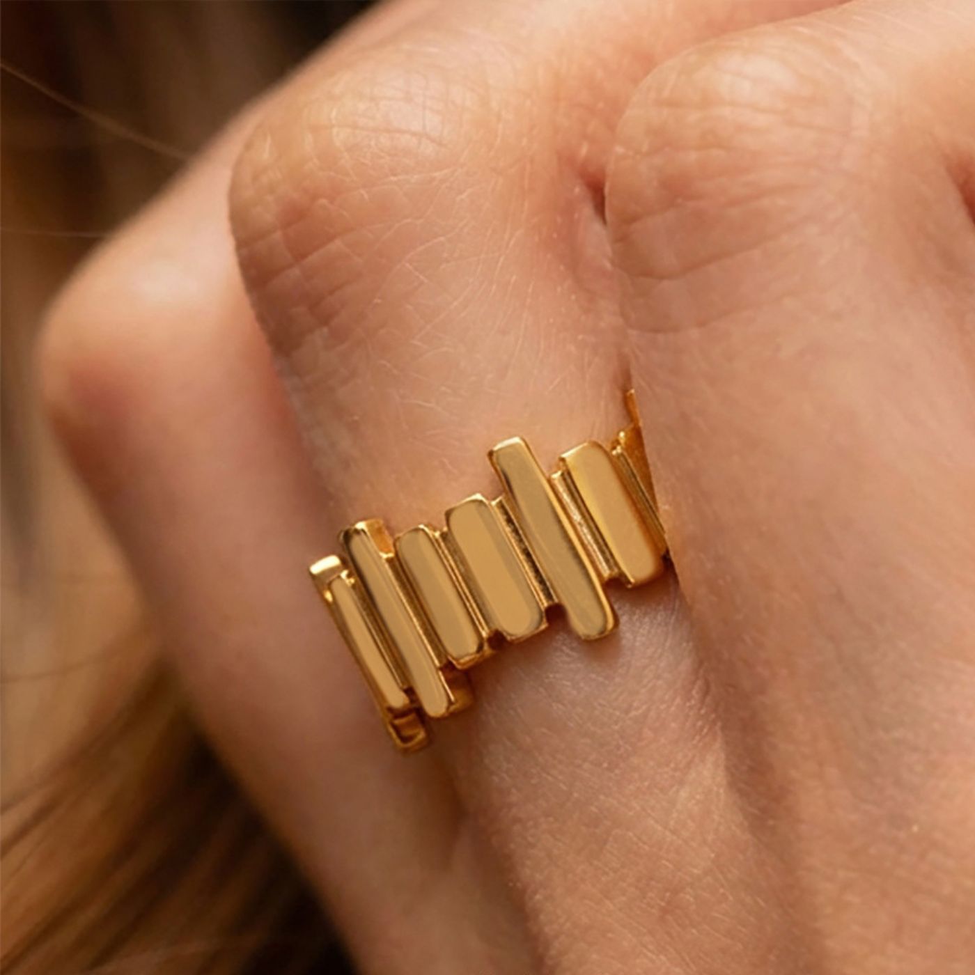 Bague barres minimalistes