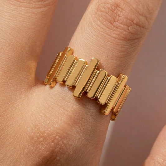 Bague barres minimalistes