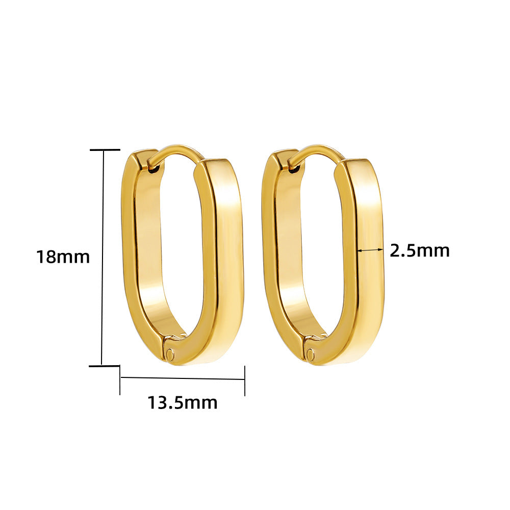 U-shaped Oval Boucles en acier inoxydable