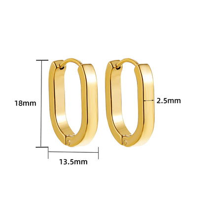 U-shaped Oval Boucles en acier inoxydable