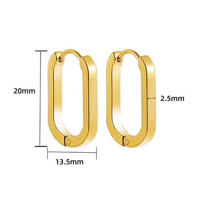 U-shaped Oval Boucles en acier inoxydable
