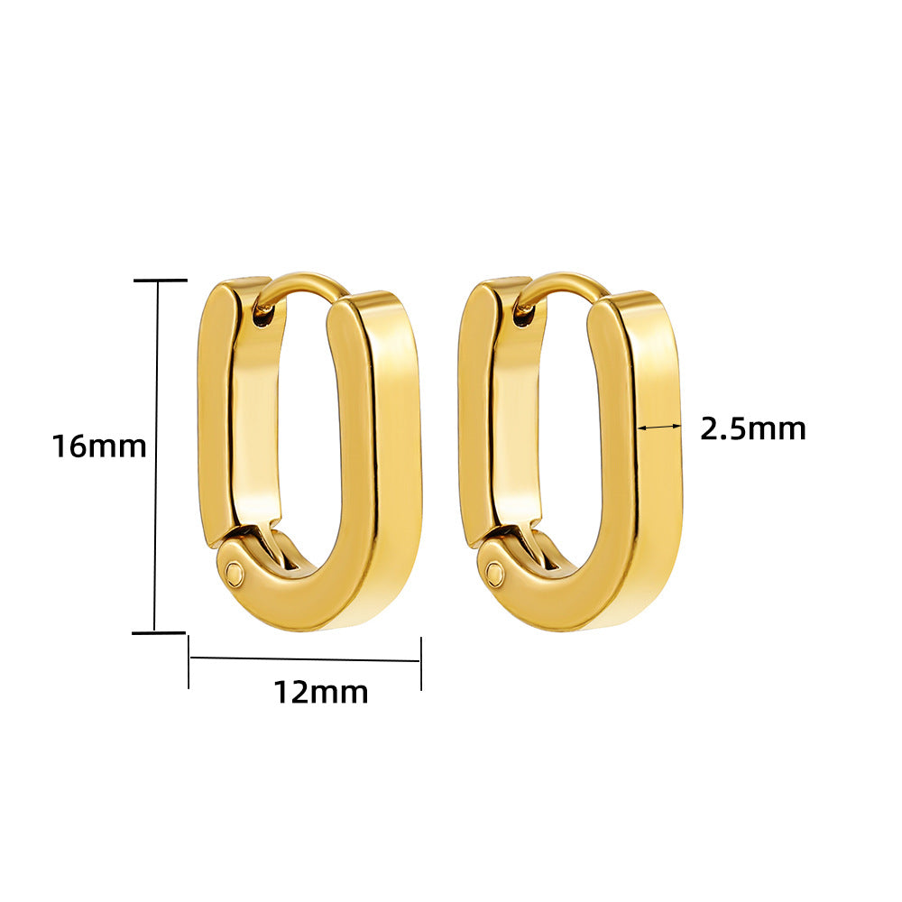 U-shaped Oval Boucles en acier inoxydable