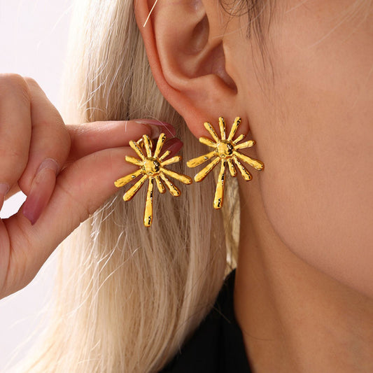 Boucles d'oreilles puces rayon de soleil