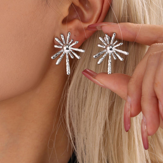 Boucles d'oreilles puces rayon de soleil