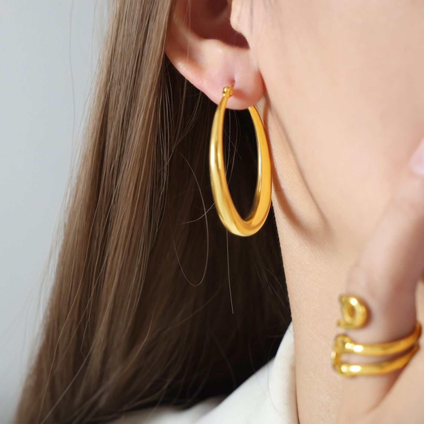Large Gold Creole Hoops