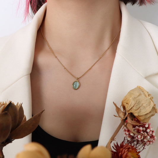 Mother-of-pearl and twisted bar necklace