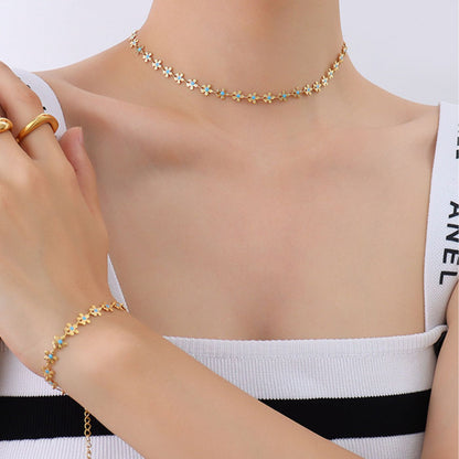 Bracelet trèfle fleur