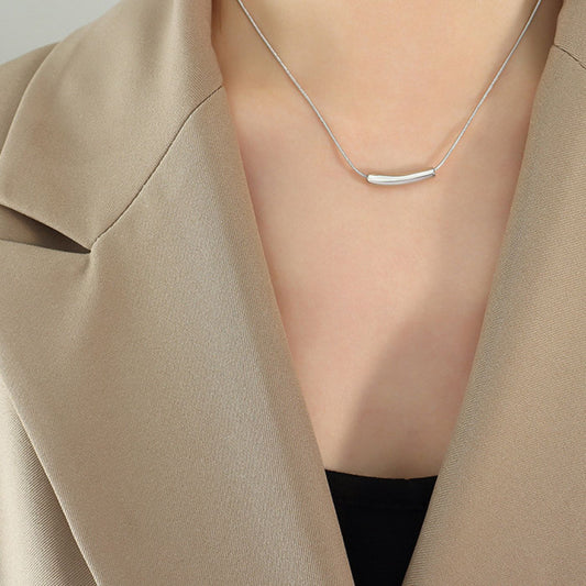 Collier Smile Bar Argenté