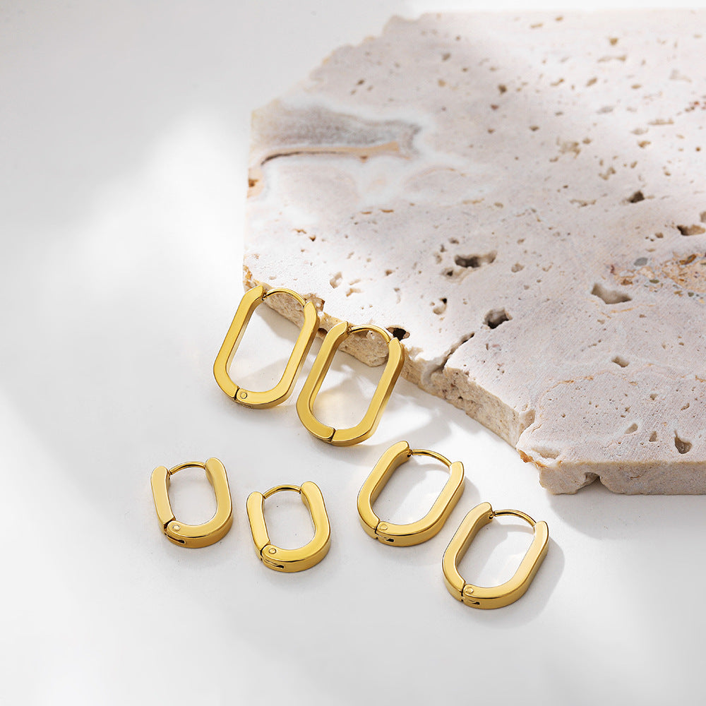 U-shaped Oval Boucles en acier inoxydable