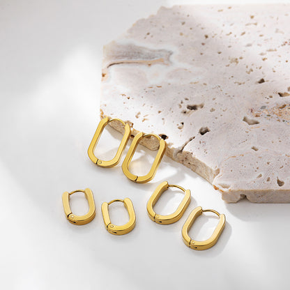 U-shaped Oval Boucles en acier inoxydable